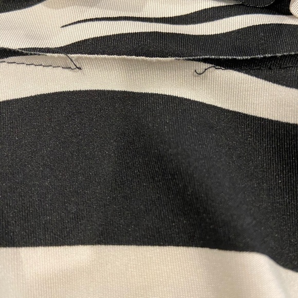 Retro Tango Mango Black And White Flapper Frill Dress Size XL - Picture 9 of 9